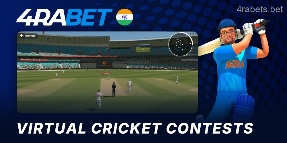Virtual cricket betting at 4rabet India